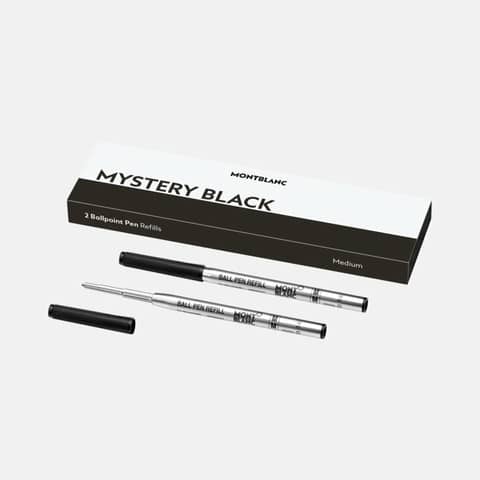 Refill per penne a sfera Montblanc punta media - nero - blister 2 pezzi - MB128211